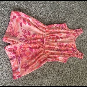Pink Flowered Mudd Romper